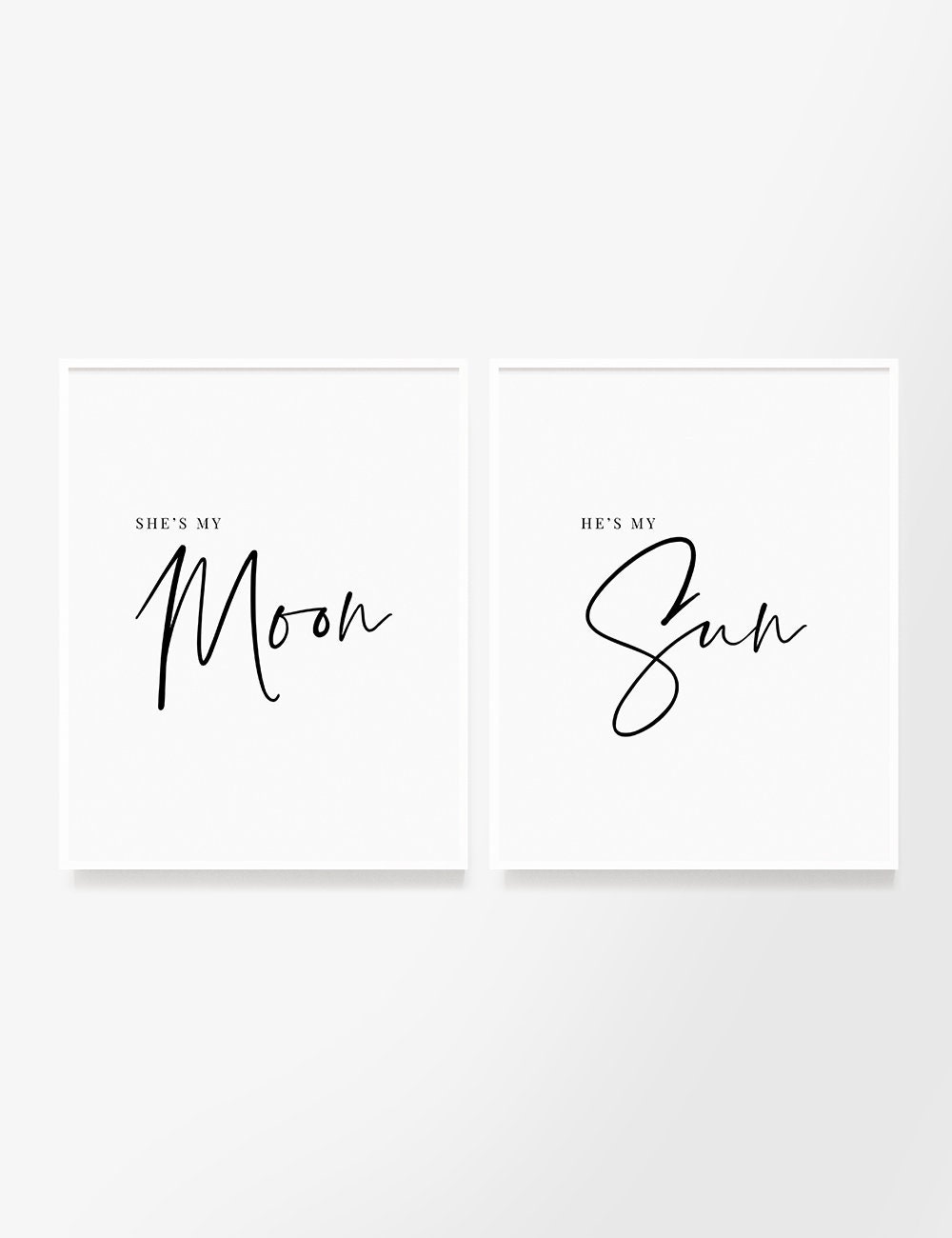 Romantic Sun And Moon Love Quotes Set Of 2 Printable Love Quotes. She's My Moon. He's My | Etsy