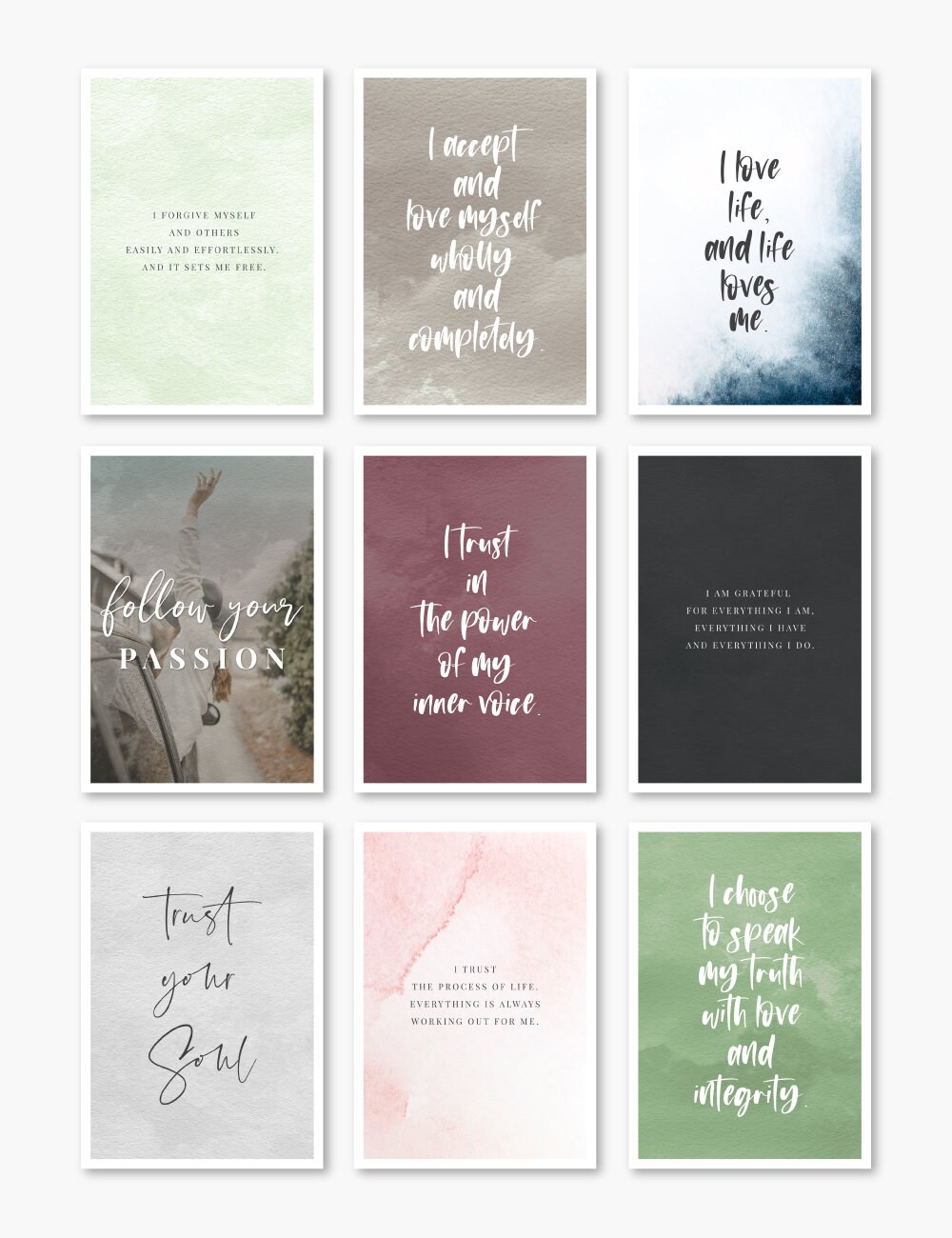 Printable Affirmation Cards. Inspirational Quotes. Vision Board ...