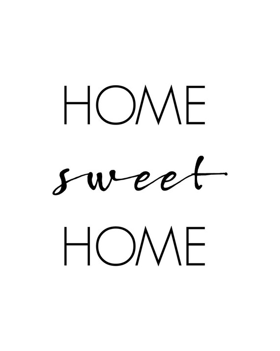 Home Sweet Printable Wall Art E Typography Poster Clean Minimalist Elegant Design Decor