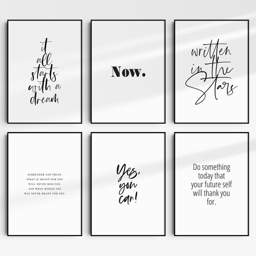 Inspirational Quotes Watercolor Art Bundle Set of 20 - Etsy Australia