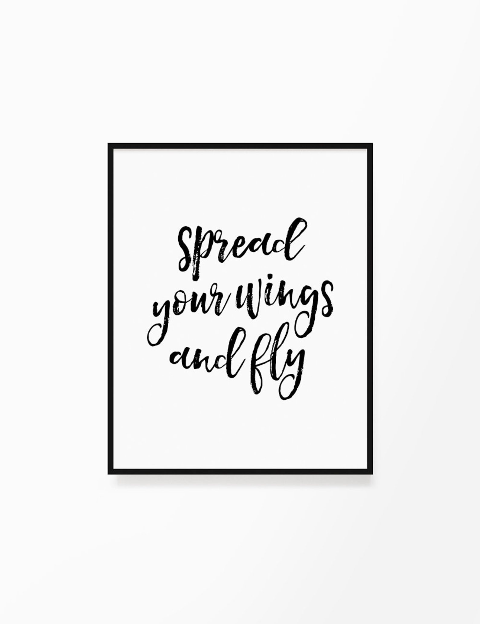 Spread Your Wings and Fly, Printable Wall Art, Quote, Typography