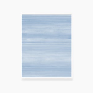 Soft Blue Ocean Waves. Blue Watercolor Painting. Abstract Art. Printable Wall Art Illustration. Minimalist. Printable Poster. Ocean Print.