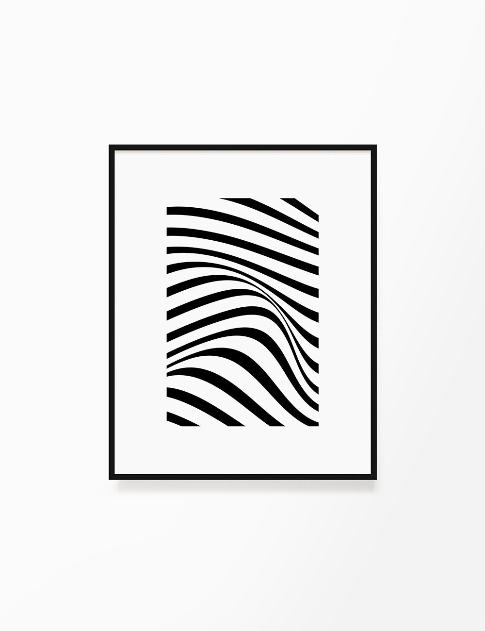 Minimalist Black and White Abstract Wall Art, Printable Stylish ...