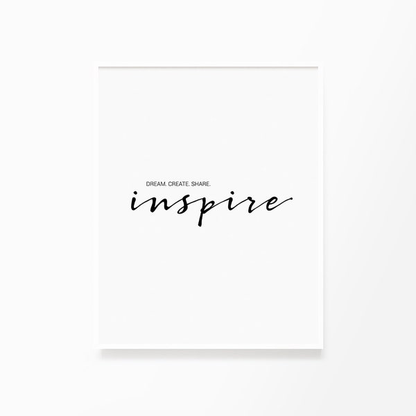Inspire Word Art Etsy
