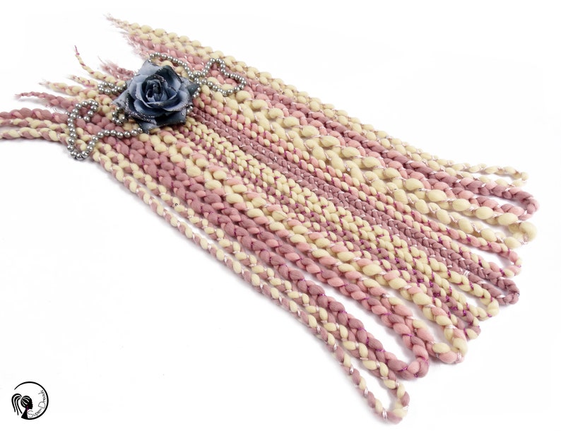 Blonde Wool Braids Pink Dreadlock Extensions Wraps Thread Etsy