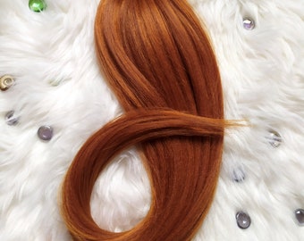 Ginger Ponytail Extensions, Synthetic Hair on Hairband, Ponytail on Elastic Band, Hair Extension Wig, Copper Hair Falls, GINGER NYMPH