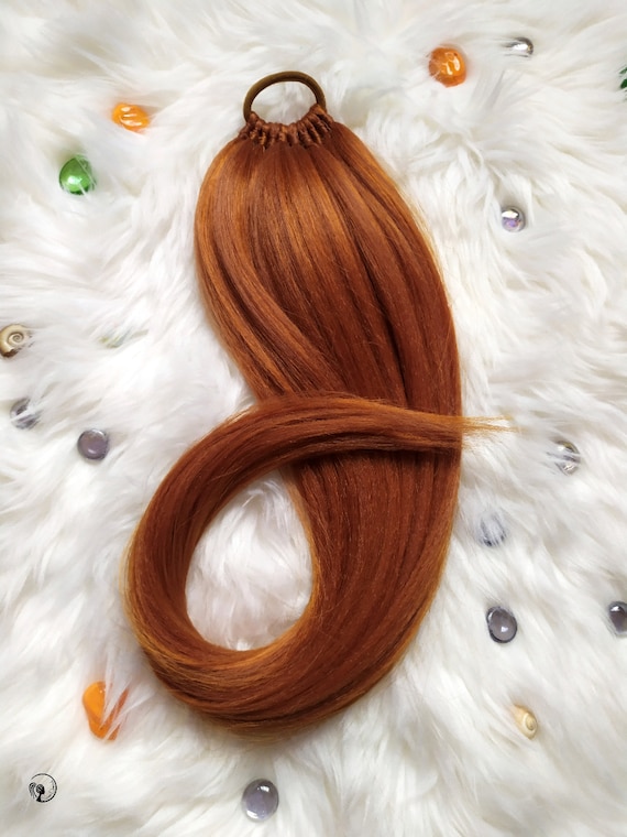 Ginger Ponytail Extensions Synthetic Hair on Hairband Ponytail on Elastic Band Hair Extension Wig Copper Hair Falls GINGER NYMPH Etsy UK