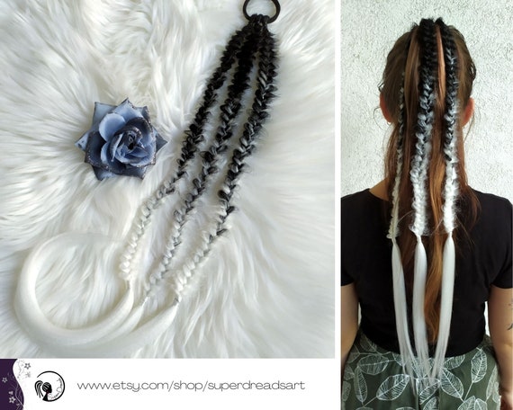 Black to White Pigtails Extension