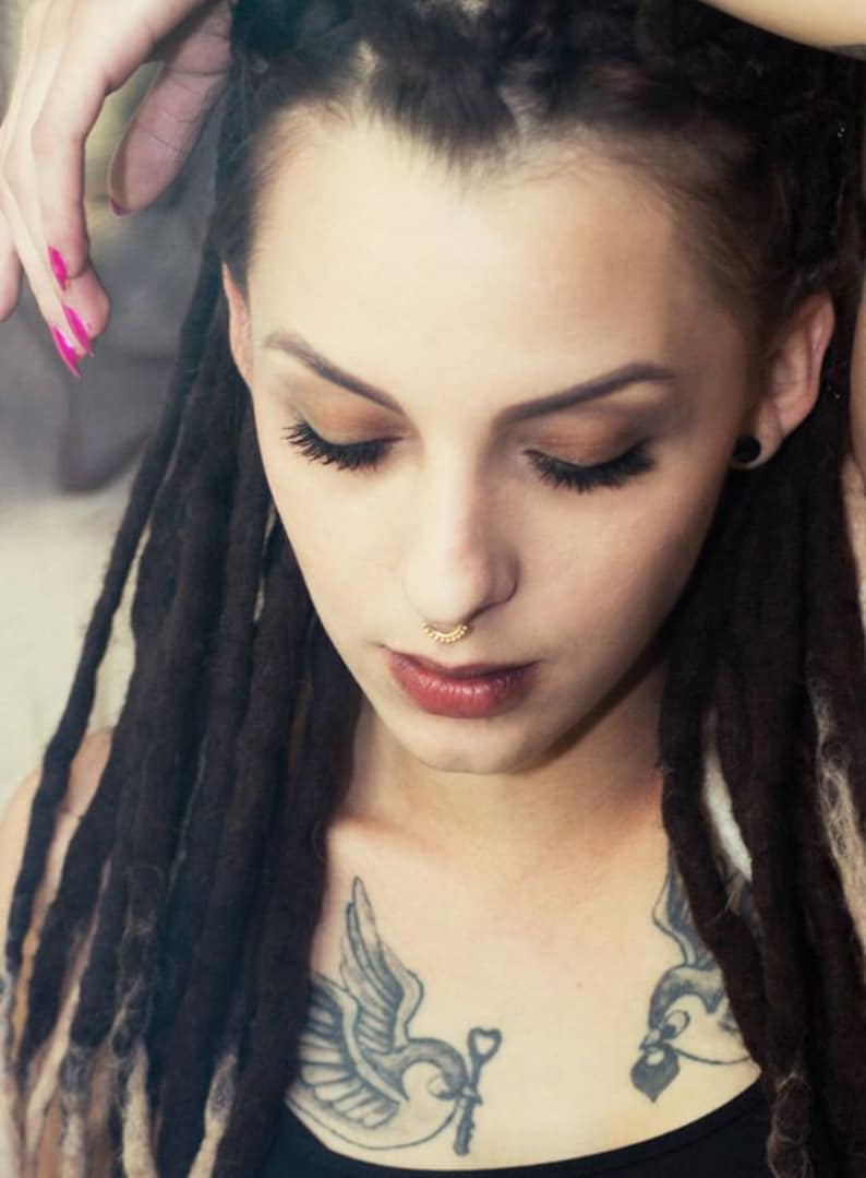 Brown Wool Dreadlocks Dreads Extensions Dark Brown Wool Etsy