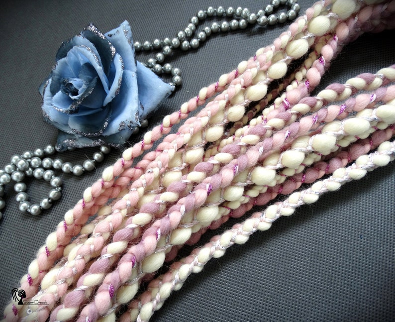 Blonde Wool Braids Pink Dreadlock Extensions Wraps Thread Etsy