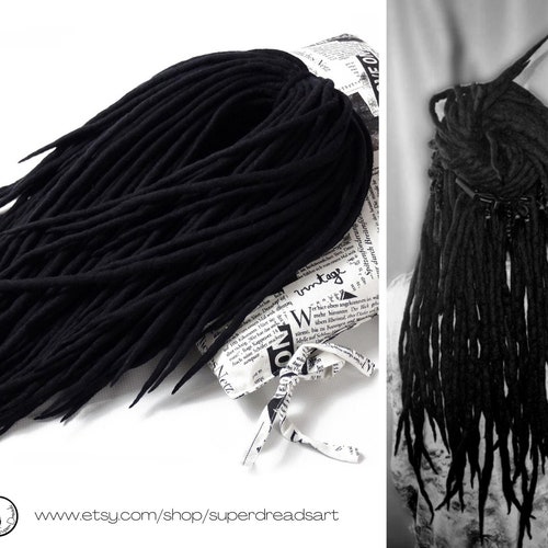 Wool Dreads Full Set DE Dreadlocks Extensions Double Ended Etsy