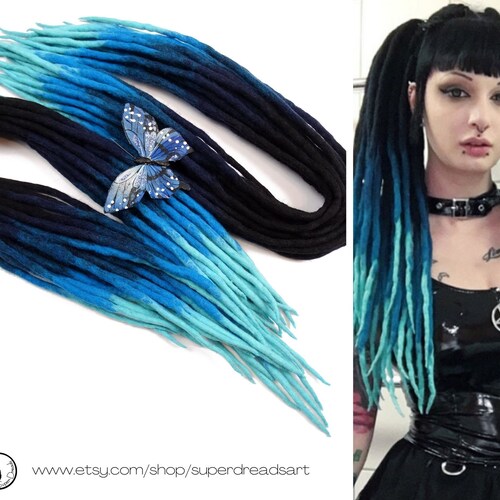 Wool Dreads Full Set DE Dreadlocks Extensions Double Ended Etsy