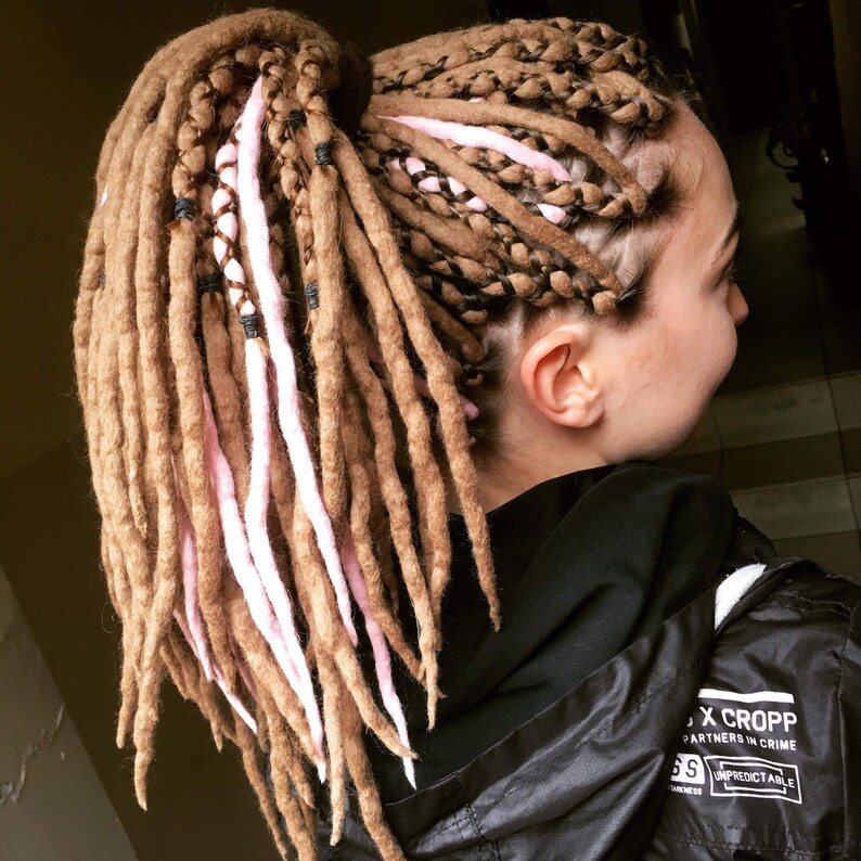 Wool Dreadlocks Dreads Tone Cinnamon Double Etsy