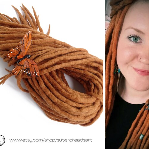 Ginger Wool Dreadlocks Dreads Extensions Double Ended HONEY Etsy