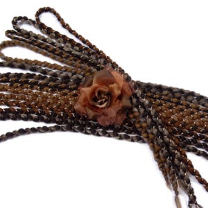 Brown Wool Dreadlocks Braids: Bronze Carnival Hair Extensions