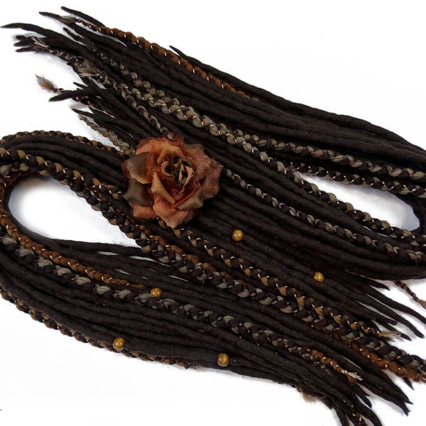 Dark Brown Dreads Etsy