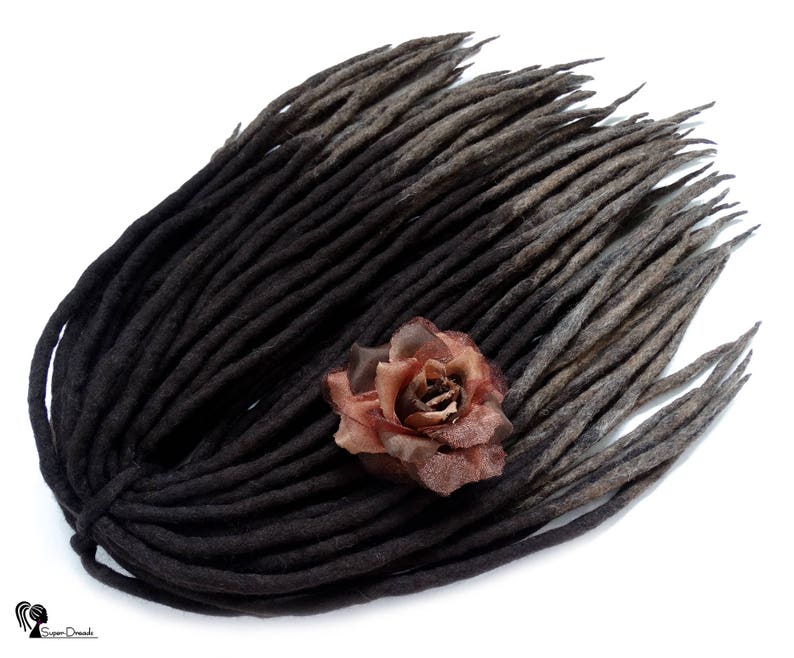 Dark Brown Wool Dreadlocks Brown Ombre Wool Dreads Dreadlock Etsy