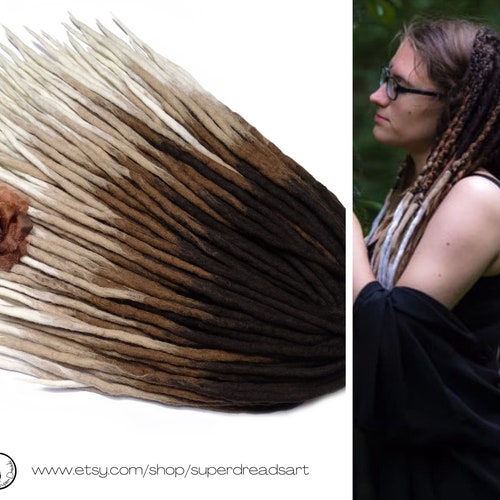 Brown Wool Dreadlocks Dreads Extensions Boho Dreadlocks Etsy