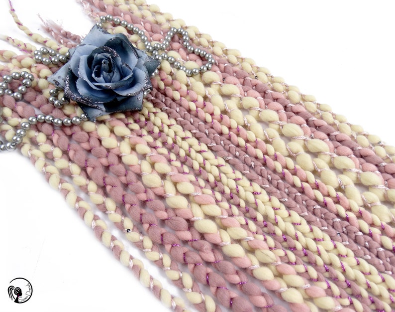 Blonde Wool Braids Pink Dreadlock Extensions Wraps Thread Etsy