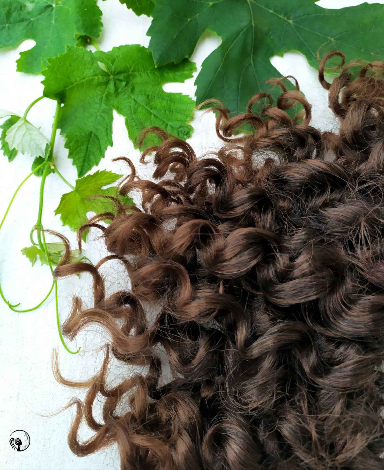 Brown Curly Ponytail Extensions Wavy Hair on Elastic Band Etsy