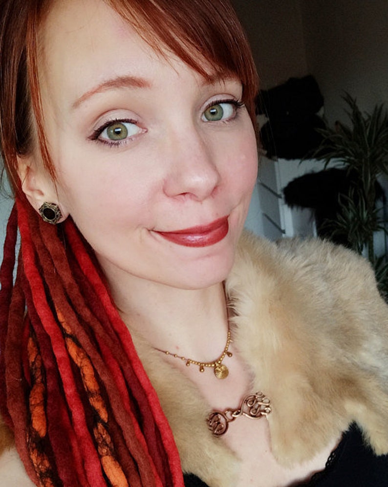 Full Set Orange Wool Dreadlocks Ginger Dreads Extensions Etsy