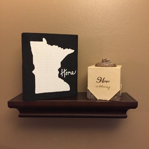 Custom Minnesota wood sign Minnesota state