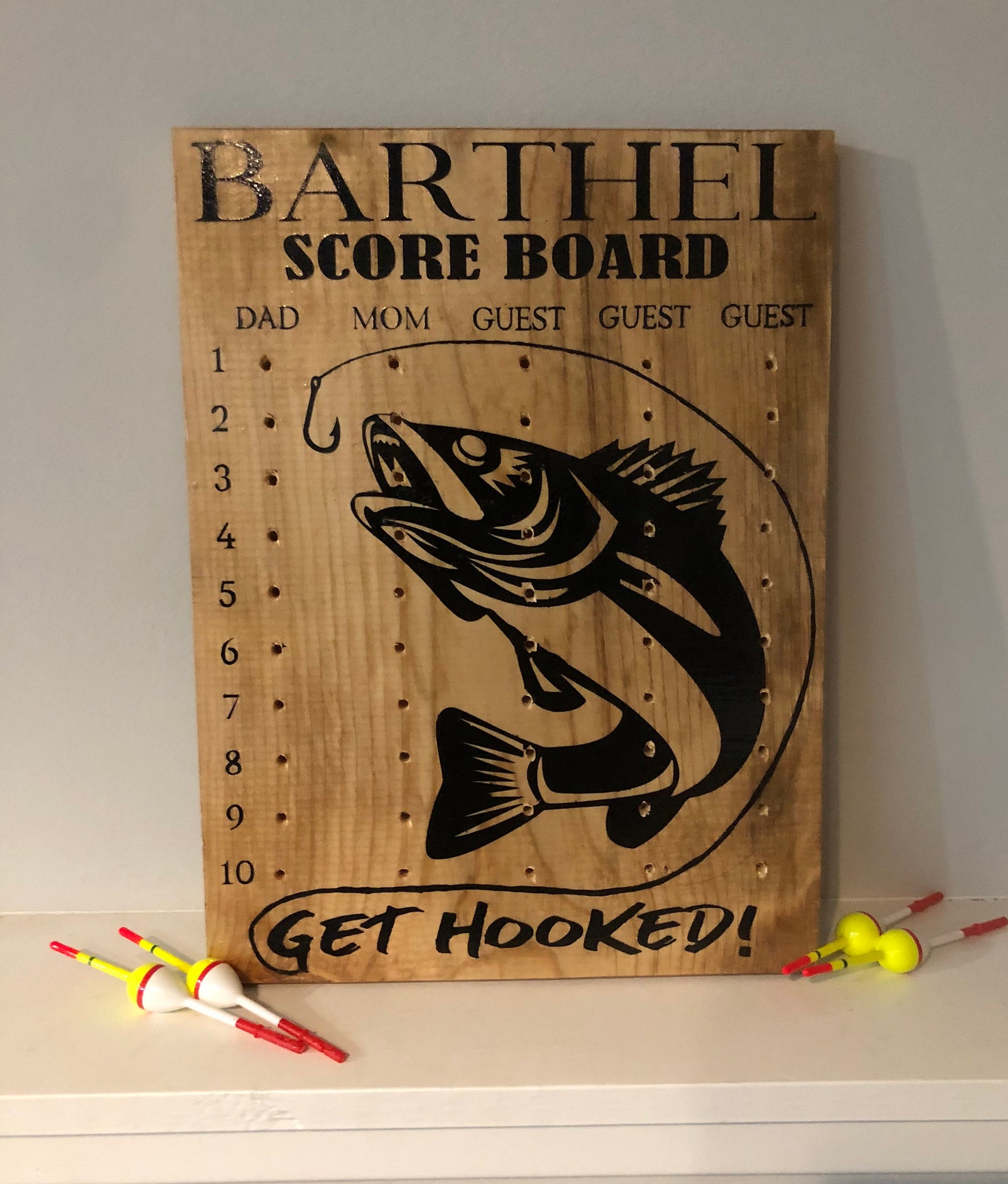 Fishing Score Board. Fishing Brag Board.ice Fishing Game. Get Etsy