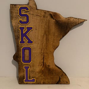 Handgefertigtes Minnesota Sports Team Holzschild (12 x 12)