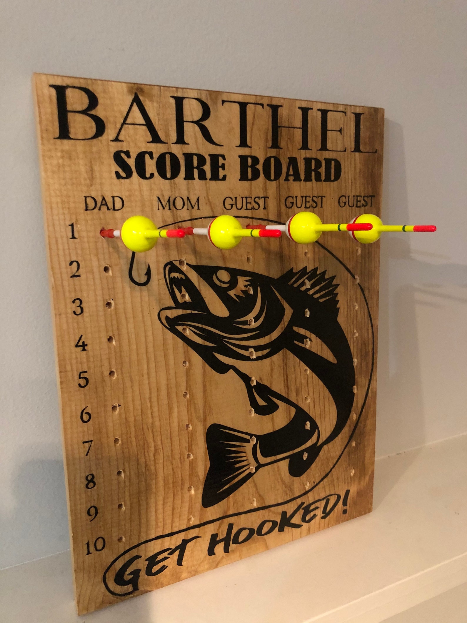 Fishing Score Board. Fishing Brag Board.ice Fishing Game. Get Etsy