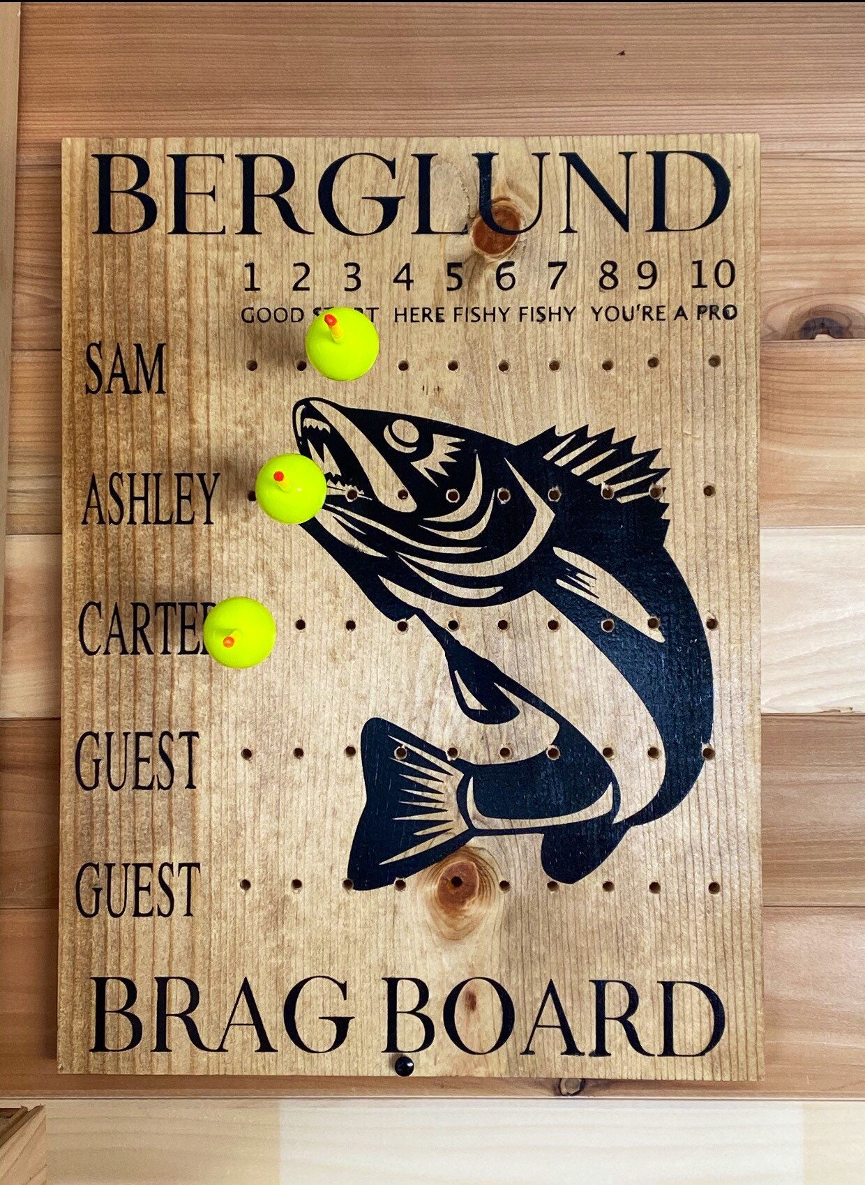 Fishing Score Board. Fishing Brag Board.ice Fishing Game. Get Etsy