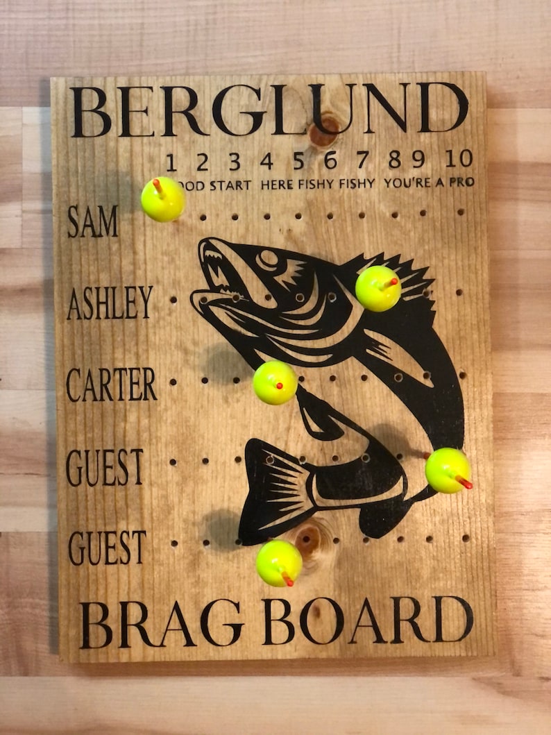 Fishing Score Board. Fishing Brag Board.ice Fishing Game. Get Etsy