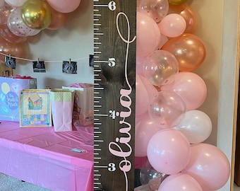 Wachstumskarte aus Holz| Baby Shower Geschenk| Wand lineal| Personalisierte