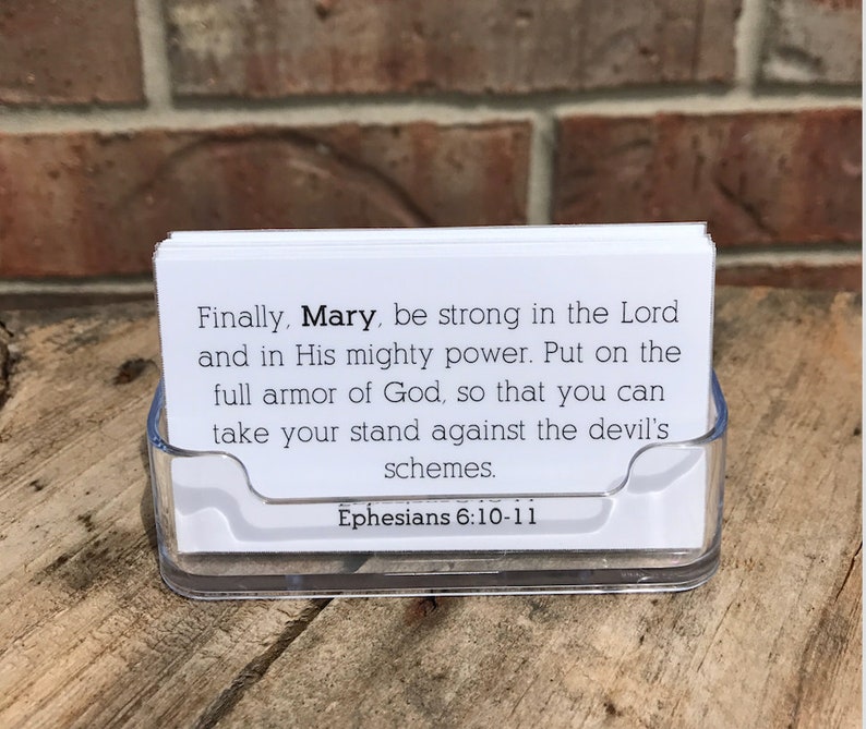 Personalized Laminated Scripture Cards Bible Verse Cards Etsy