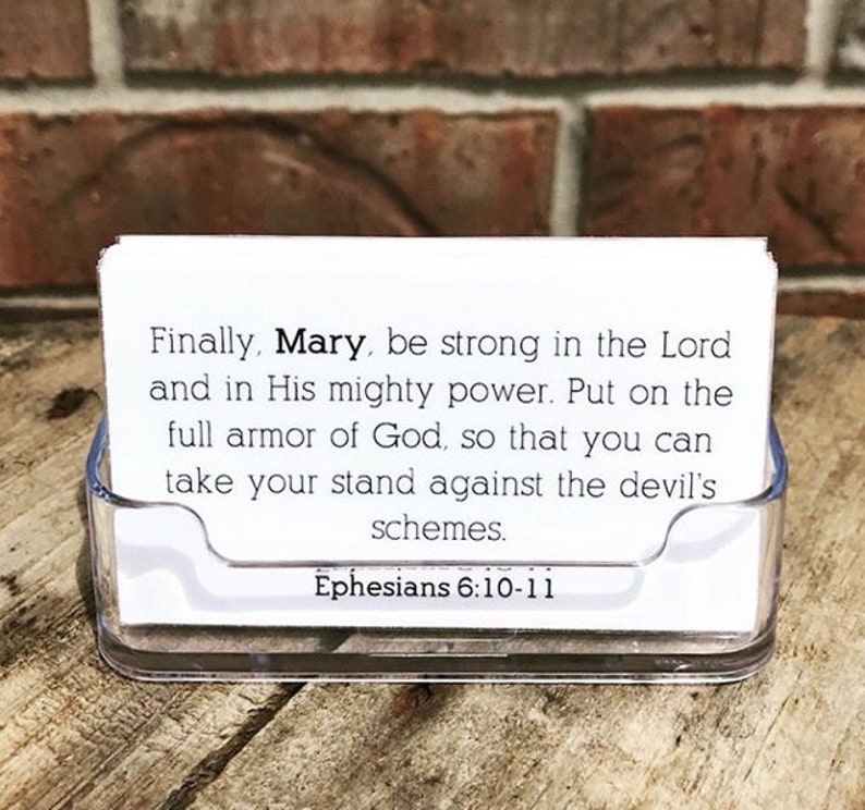 Personalized Laminated Scripture Cards Bible Verse Cards Etsy