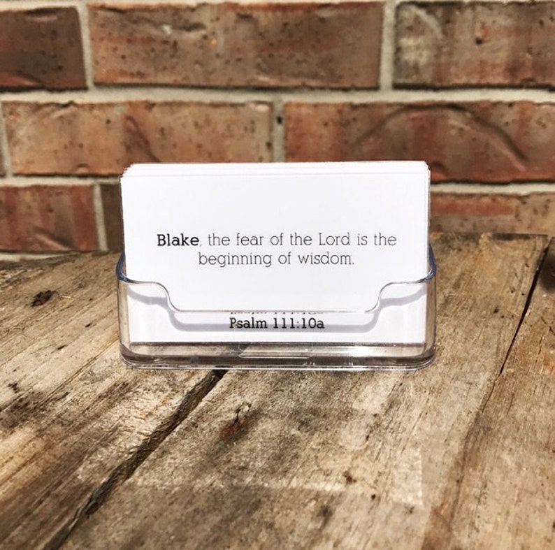 Personalized Laminated Scripture Cards Bible Verse Cards Etsy