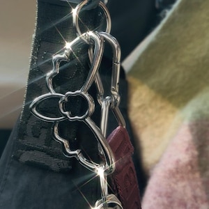 Gothic Unique Death Moth Shaped Carabiner Alternative Style Keychain