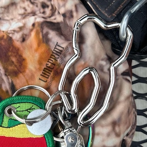 Funky Unique Tooth Shaped Carabiner Alternative Style Keychain