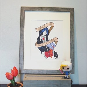 Marceline the Vampire Queen Tattoo Style print