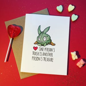 Lixo de videogame lixo ''Tesouro'' Cartão de amor e namorados