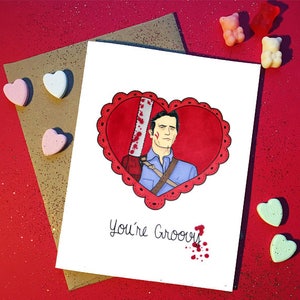 Ash Groovy Horror Valentine Love Card