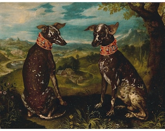 dog oil paintings for sale