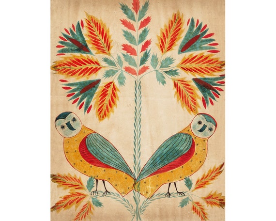 Antique Replica Yellow Bird Art Print Antique Replica Yellow Bird Art Print