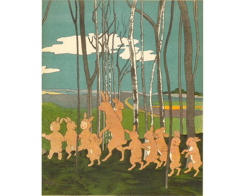 Sibylle Von Olfers Art Print, the Story of the Rabbit Children, Bunnies ...