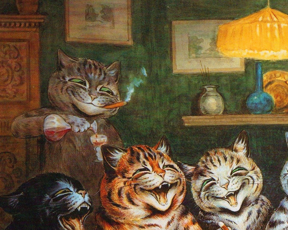 Louis Wain Cat Art Print: Vintage Festival Du Chat Poster