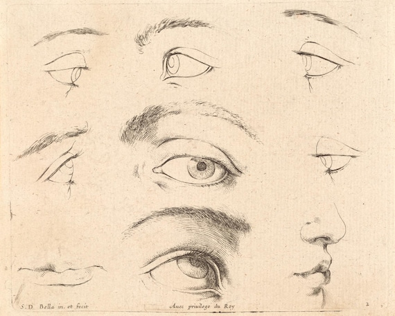 Antique Eyes Art Print Italian Masters Print Sketch Drawing Art Print Art History Drawing Wall Art Eyes Wall Art Artist Eyes Poster