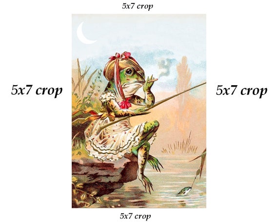 Vintage Lady Frog Art Print, Smoking Cigar and Fishing, Antique Victorian,  Funny Animal Wall Art, Anthropomorphic, Kitsch, Frog Painting -  Canada