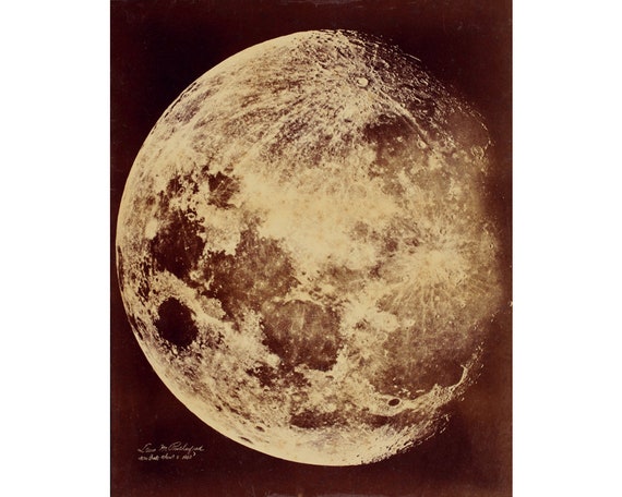 芸術写真 Nature Photograph Full Moon Art Print Full Moon Artistic Landscape Under Creative Skies. Art
