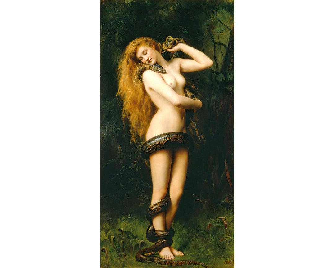 Lilith Art Print, John Collier Painting, Woman With Snake, Serpent, Garden  of Eden, Mythological Art, Antique Women Wall Art, Dark Art - Etsy Israel