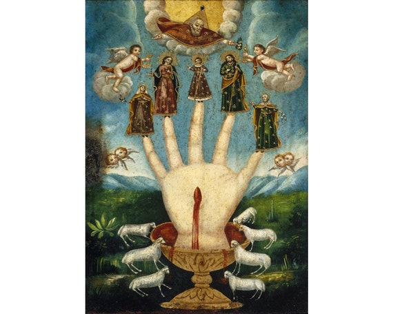 Vintage 1940s Christian Iconography Art Prints Vintage 1940s Christian Iconography Art Prints