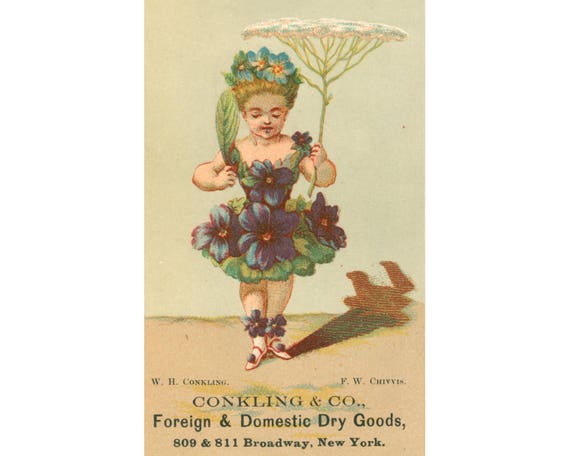 Flower girl art print, Vintage advertisement art, Vintage advertising art, Antique Wall art, Wall decor, Violets, Little girl art, Pixie